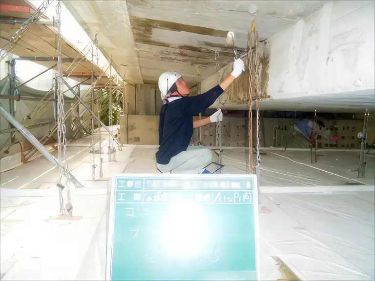 橋梁の長寿命化にウルトラテクトHPとウルトラテクトWRを塗布する様子