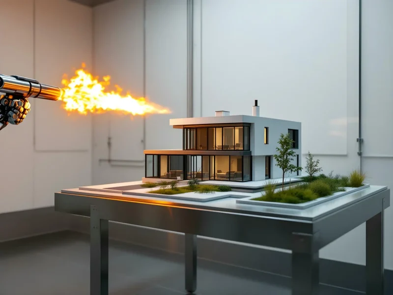 不燃性基準のテスト風景